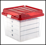 Streamlined Space, Container Store Holiday Square Storage